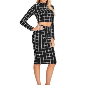 Geometric Printed A-Line Dress Black Partywear